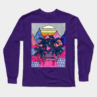 Car Wave Drawing Long Sleeve T-Shirt